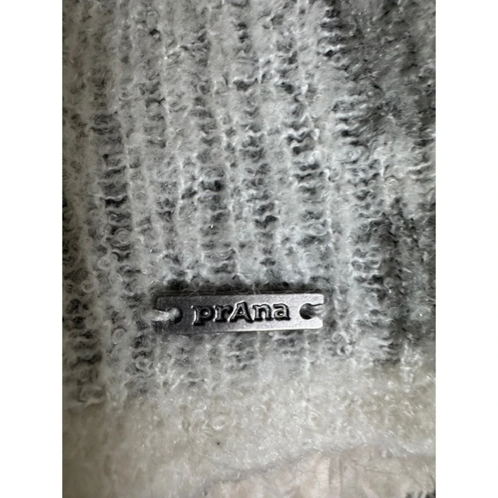 Prana Gray Patterned Cowl Neck Long Sleeve Knit Sweater‎ Women's - Size M